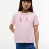 T-shirt infantil com logótipo Hilfiger em lantejoulas T-shirt infantil com logótipo Hilfiger em lantejoulas