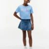 T-shirt infantil com logótipo Hilfiger em lantejoulas T-shirt infantil com logótipo Hilfiger em lantejoulas