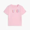 T-shirt infantil com logótipo Hilfiger em lantejoulas T-shirt infantil com logótipo Hilfiger em lantejoulas