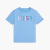 T-shirt infantil com logótipo Hilfiger em lantejoulas T-shirt infantil com logótipo Hilfiger em lantejoulas