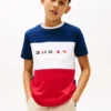 T-shirt infantil com logótipo Multiflag e blocos de cor T-shirt infantil com logótipo Multiflag e blocos de cor