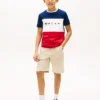 T-shirt infantil com logótipo Multiflag e blocos de cor T-shirt infantil com logótipo Multiflag e blocos de cor