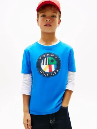T-shirt infantil com logótipo Sailing Circle
