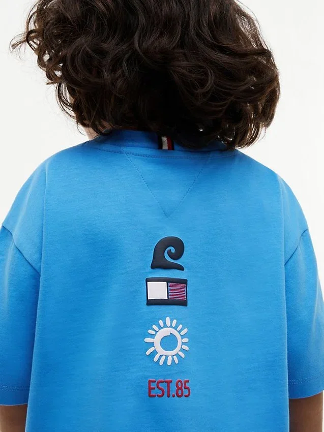 T-shirt infantil com logótipo Sun & Wave T-shirt infantil com logótipo Sun & Wave