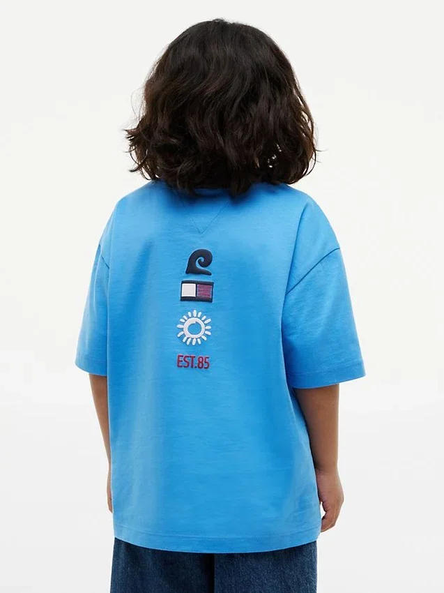 T-shirt infantil com logótipo Sun & Wave T-shirt infantil com logótipo Sun & Wave