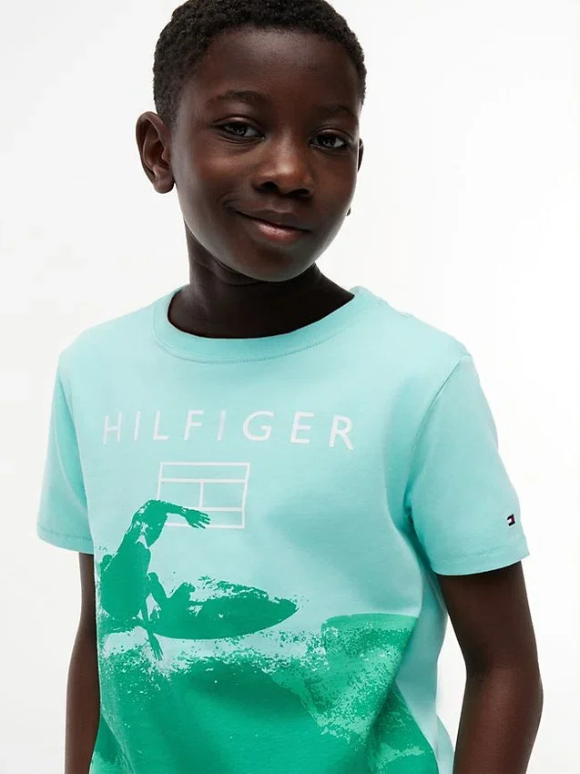 T-shirt infantil com logótipo Surf T-shirt infantil com logótipo Surf