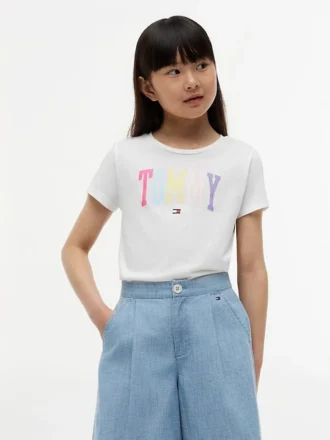 T-shirt infantil com logótipo Tommy