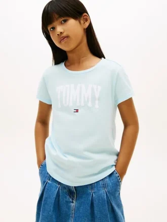 T-shirt infantil com logótipo Tommy