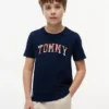 T-shirt infantil com logótipo Tommy floral T-shirt infantil com logótipo Tommy floral