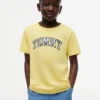 T-shirt infantil com logótipo Tommy floral T-shirt infantil com logótipo Tommy floral