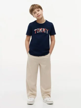 T-shirt infantil com logótipo Tommy floral