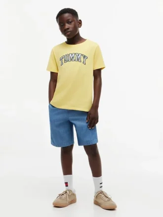 T-shirt infantil com logótipo Tommy floral