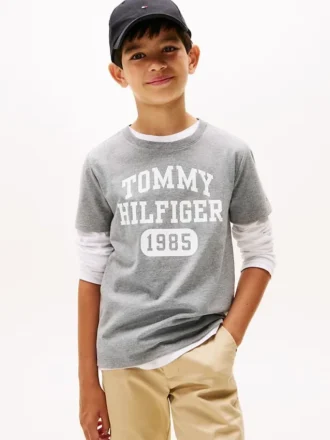 T-shirt infantil com logótipo Varsity