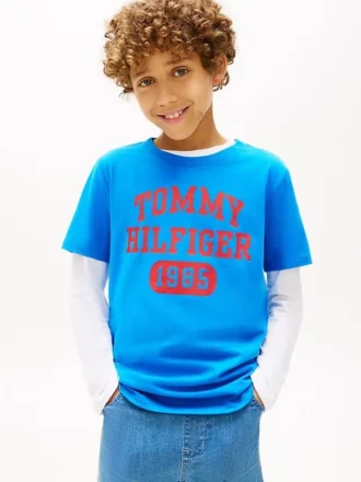 T-shirt infantil com logótipo Varsity