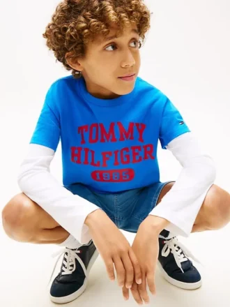 T-shirt infantil com logótipo Varsity