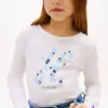 T-shirt infantil com monograma floral T-shirt infantil com monograma floral