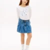 T-shirt infantil com monograma floral T-shirt infantil com monograma floral