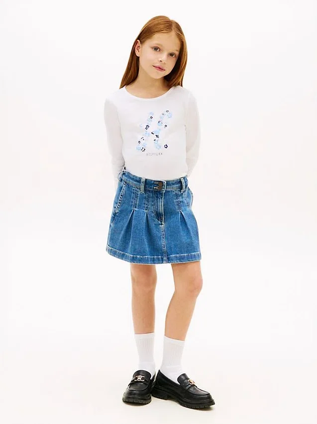 T-shirt infantil com monograma floral T-shirt infantil com monograma floral