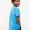 T-shirt infantil com monograma multicolorido