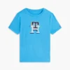 T-shirt infantil com monograma multicolorido