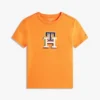 T-shirt infantil com monograma multicolorido