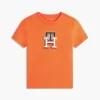 T-shirt infantil com monograma multicolorido