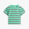T-shirt infantil com riscas e bolso T-shirt infantil com riscas e bolso