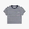 T-shirt infantil com riscas e bolso