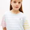 T-shirt infantil com riscas mistas T-shirt infantil com riscas mistas