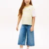 T-shirt infantil com riscas mistas T-shirt infantil com riscas mistas