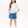 T-shirt infantil com riscas mistas T-shirt infantil com riscas mistas