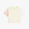T-shirt infantil com riscas mistas T-shirt infantil com riscas mistas