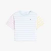 T-shirt infantil com riscas mistas T-shirt infantil com riscas mistas