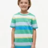 T-shirt infantil com riscas multicoloridas T-shirt infantil com riscas multicoloridas