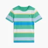 T-shirt infantil com riscas multicoloridas T-shirt infantil com riscas multicoloridas