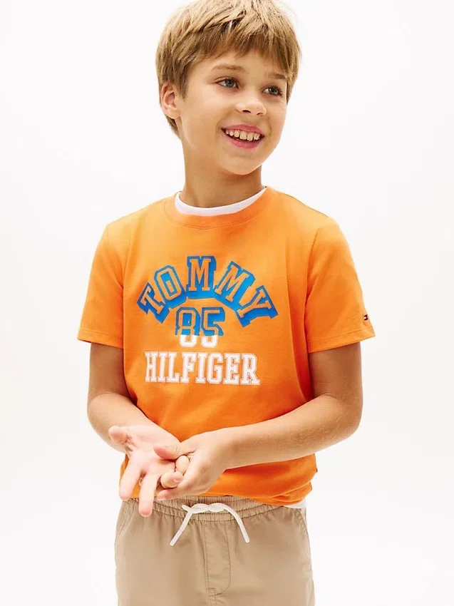 T-shirt infantil Tommy Arch Logo T-shirt infantil Tommy Arch Logo