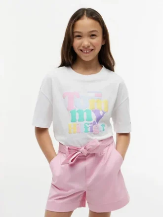 T-shirt infantil Tommy com estampado Puff