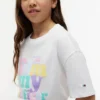 T-shirt infantil Tommy com estampado Puff