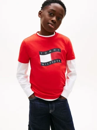 T-shirt infantil Wavy Flag