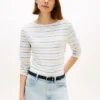 T-shirt leve com gola em barco T-shirt leve com gola em barco