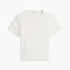 T-shirt leve em malha canelada T-shirt leve em malha canelada