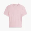 T-shirt leve em malha canelada T-shirt leve em malha canelada