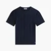 T-shirt leve em malha canelada T-shirt leve em malha canelada