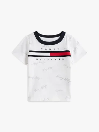 T-shirt para bebés com logótipo Signature Flag Stripe