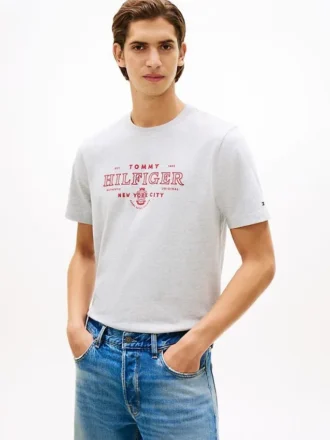 T-shirt pesada com logótipo Hilfiger NYC