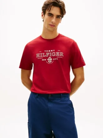 T-shirt pesada com logótipo Hilfiger NYC