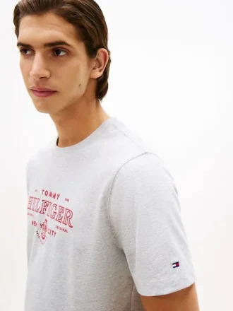 T-shirt pesada com logótipo Hilfiger NYC