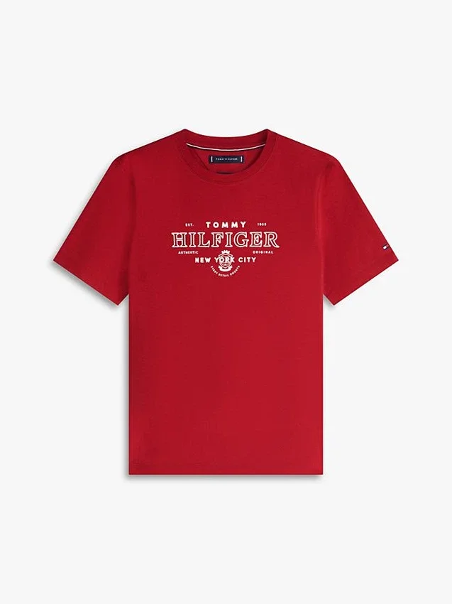 T-shirt pesada com logótipo Hilfiger NYC T-shirt pesada com logótipo Hilfiger NYC