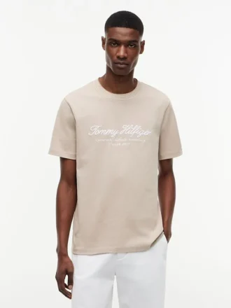 T-shirt às riscas com logótipo náutico