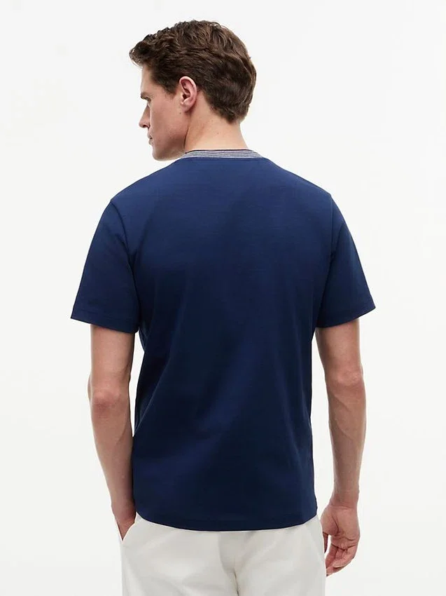 T-shirt às riscas com logótipo náutico T-shirt às riscas com logótipo náutico